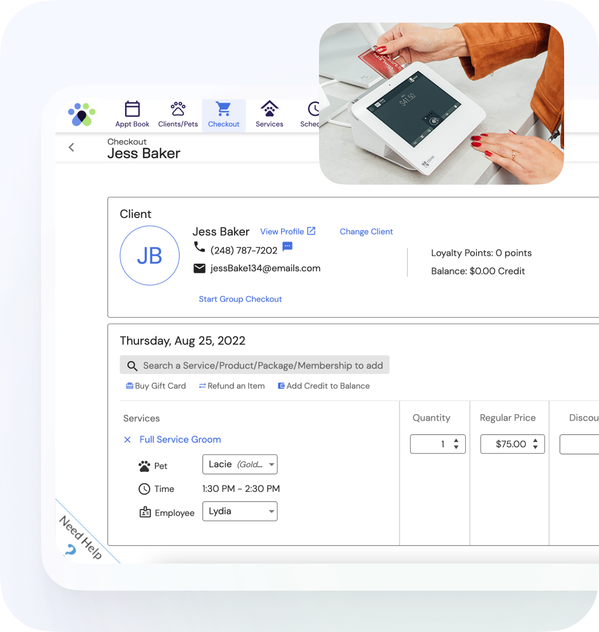 screenshot of DaySmart Pet